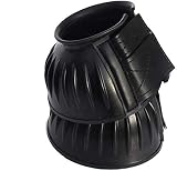 Rhinegold 0 Elite Velcro Over-Reach Boot-Large-Black Hufglocken