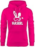 MoonWorks® Kapuzen Pullover Damen Ski-Haserl Ski-Hase Après Ski Party Ski-Fahrer…