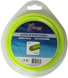 Kawapower KW100-84 Nylonfaden für Rasentrimmer 3MM 15MT Sechskant