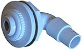 SPIRATO Einlaufdüse für Stahlwandbecken Einströmdüse weiß mit Winkelanschluss 32-38mm