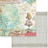 Stamperia SBB582 Doppelgesicht Schmierpapier-Alice in Wonderland