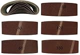 20 Stück Gewebe-Schleifbänder für Bandschleifer 75 x 457 mm Korn 4 x 40/60/80/120/180