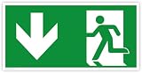 Aufkleber Rettungszeichen „Fluchtweg/Notausgang/Erste Hilfe“ Pfeil Folie nach ISO 7010…
