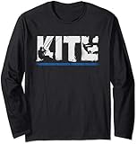 KITE Kiten Kiteboarding Kitesurfen Surf Vintage Retro Langarmshirt