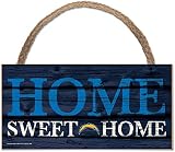 Wincraft NFL Schild aus Holz Los Angeles Chargers Holzschild Wood Slogan Home Sweet Home