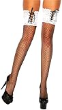 krautwear Damen Straps Strumpfhose Strümpfe Halterlos Strapsstrümpfe Spitze