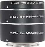 Moplus Makro Zwischenring 10 mm 16mm 21 mm Autofokus AF DG Set für Canon EOS M EOS-M50…