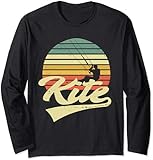 KITE Kiten Kiteboarding Kitesurfen Surf Vintage Retro Langarmshirt
