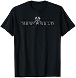 Amazon Games - Play New World T-Shirt Schwarz S Klassisches Halbarm-Rundhals-T-Shirt