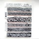 Stampers Anonymous Cling RBBR Stempelset Eclectic Edges 17,8 x 21,6 cm