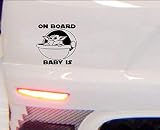20 cm Autoaufkleber Baby Yoda an Bord Aufkleber Vinyl Decal Sci-Fi Star Wars The…