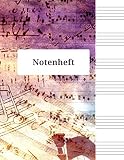 Notenheft: Notenheft,notenblatt leer,notenheft blanko,Dickes Notenbuch