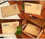 4-Buste-Echt-Imita-Vintage-Postmark-Kraft-Casual-x-x-Geburtstag