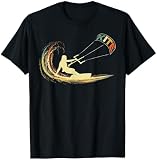 Kite Kiten Kiteboarding Kitesurfen Surf Vintage Retro Urlaub T-Shirt