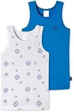 Schiesser Jungen 2 Pack Unterhemd Feinripp Bio Baumwolle Multipack