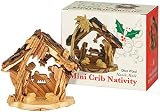 MaMeMi Mini Krippe/Weihnachtskrippe aus Olivenholz