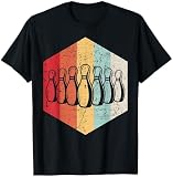 Bowling Bowler Retro Bowling Pins Bowling Sport Schüssel T-Shirt