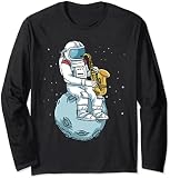 Saxophon Musik Männer Jazz Musik Tenor Saxophon Langarmshirt