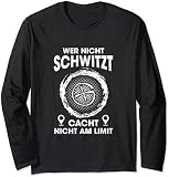 Wer Nicht Schwitzt Geocaching Lustiger Spruch für Geocacher Langarmshirt