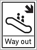 VSafety Way Out Pfeil nach unten rechts