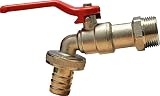 Kugelauslaufhahn Auslaufhahn Absperrhahn Wasserhahn Auslaufventil Rot 1/2"