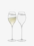LSA International Verso Champagnertulpen 370ml Klar/Geschliffen x 2
