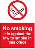 5 Stück – No Smoking In This Office Schild