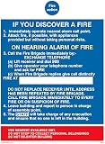 5 Stück – Fire Action If You Discover A Fire For Hospitals Schild