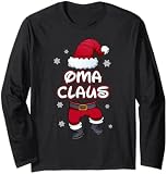 Oma Claus Weihnachten Familie Partnerlook Weihnachtsmann Langarmshirt