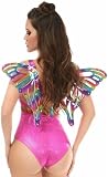 Daisy Corsets Damen Rainbow Glitter Body Harness W/Wings Dessous