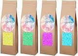 Zuckerwatte Zucker AZO Frei Set aus 4 x 100g mit Natürliches Aroma und Farbstoff für ca.…