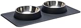 Karlie Silikon INOX Dinner Set Dex 700 ml schwarz 2 x 350 ml 522624