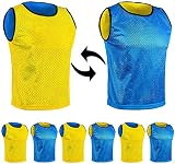 SPORTSBIBS 6X Fußball Leibchen für Kinder und Erwachsene