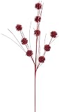 Fantastiko Dekorativer Zweig Roter Glitzer 70 cm