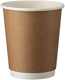 Intertan Q530009KR Doppelwandiger Kraftpapier Trinkbecher