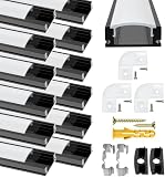 Schwarz LED Streifen Profil U Form