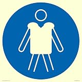 S40 Schild mit englischer Aufschrift "Wear personal flotation devices"