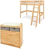 Pinolino Kinderträume Jugendzimmer-Set 'Natura' breit mit Hochbett