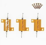3 Stück 10W 470 Ohm Hochleistungs-Drahtwiderstand mit Aluminiumgehäuse und Schrauben