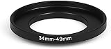 34 mm - 49 mm Filter Adapter Step-Up Adapter Filteradapter Step Up 34-49