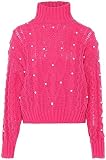 Nascita Women’s Damen Rollkragenpullover mit Langen Ärmeln und Perlenverzierung…