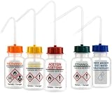 Kautex Serie 303 LDPE Weithals-Spritzflaschen mit "Aceton" 3-sprachiger Aufdruck Nr.1-3202