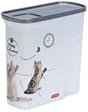 Curver PetLife Futter-Container 2 kg Trockenfutterbehälter für Katzen Vorratsbehälter…