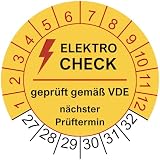 vamani Prüfplaketten Elektrocheck 100 Stück