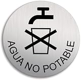 Schild Agua no Potable Ø 100 mm Aluminium