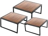 3 Stück - Buffet Aufzüge 17,2/19,7/22,2 cm