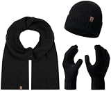 Rock Creek Winter Mütze mit Bommel Schal Set Geschenkset Wintermütze Winterschal…