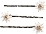 Alpenflüstern Trachten-Haarklammern Edelweiss Greta 3er-Set