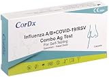 CORDX Influenza A/B+COVID-19/RSV Combo Ag Laie Nas 1 St