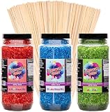 Zuckerwatte Zucker Set XL Grob 3x700 g mit 100 Stäben 2100 g